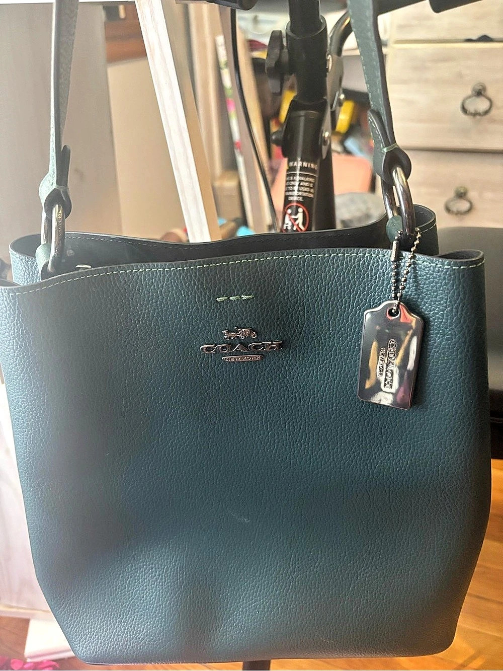 COACH Small Town Bucket Bag Tote Green